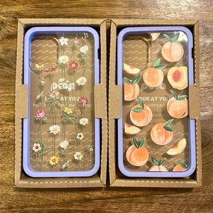 iPhone 12 Mini Pela Phone Case Bundle - peaches and flowers
